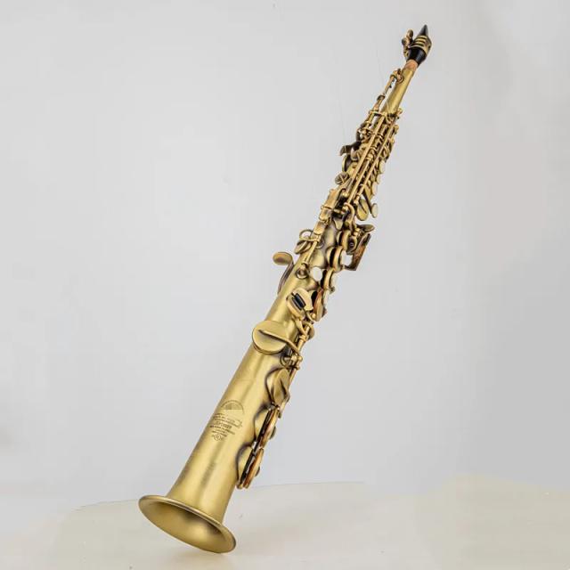 Saxofone Soprano Mark VI B-Flat em Bronze de Alta Qualidade Feito na França com Palhetas de Bocal