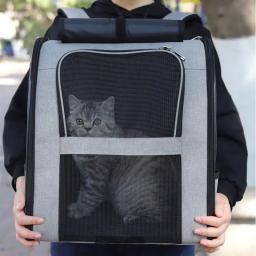 Grande espaço respirável pet mochila, saco de viagem portátil, gato, transporte cão pequeno, pet fornecimentos - Image 2