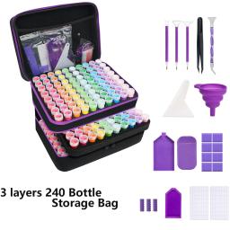 Pintura Diamante Recipientes De Armazenamento, Acessórios De Arte Diamante e Ferramentas Kit Box, Frascos à Prova De Choque, DIY, 60 Slots - Image 4