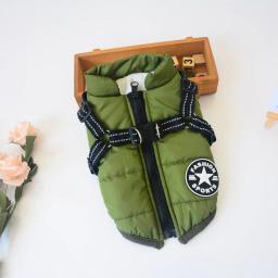 Casaco impermeável para cães de estimação com arnês, roupas quentes de inverno, casaco para cães pequenos e grandes, chihuahua, buldogue francês - Image 3