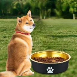 Tigelas antiderrapantes para cães, tigelas de alimentação para cães pequenos, médios e grandes e fontes de água, alimentadores para animais de estimação em aço inoxidável, acessórios para cães de estimação - Image 3