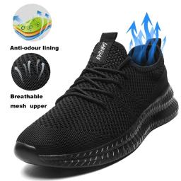 Homens tênis de corrida rendas até sapatos esportivos leves e confortáveis respirável tênis caminhada tenis masculino zapatillas hombre - Image 2