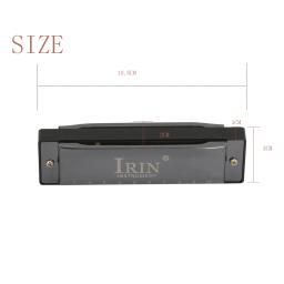 IRIN-Preto Niquelado C Chave Harmonica, Órgão da Boca, Adequado para Amantes de Música, Instrumento de Sopros, 10 Furos, 20 Tons - Image 3