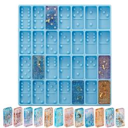 Molde De Jogo De Resina Epóxi De Cristal, Dominoes Fundição De Molde De Silicone, DIY Fazendo Ferramentas, 1Pc - Image 1