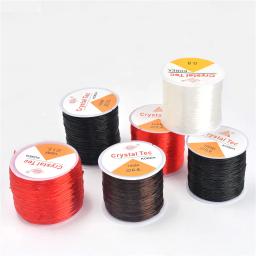 Elastic Crystal Beading Fio Cordas, cabo de estiramento para Artesanato Colar e Pulseira, 0.5mm-1.5mm, 35-50m por carretel - Image 1
