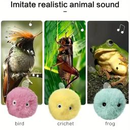 Bolas de pelúcia interativas para jogar tempo e treinamento, brinquedo sonoro para gatos, bolas de chilrear, brinquedos divertidos para animais de estimação, EVA, 3 peças - Image 4