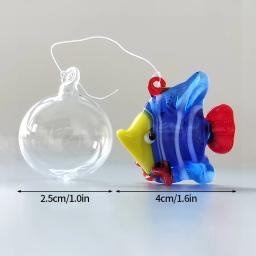 Vidro Kawaii para Aquário, Mini Estatueta De Peixe, Ornamento Marinho Flutuante, Acessórios De Aquário, Peixe Do Oceano - Image 4