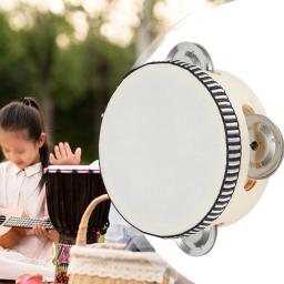 Jingles Wooden Frame Instrumentos Musicais para Crianças, Tamborim, Beat Percussão, Bateria de Mão, Brinquedos Educativos, 4 ", 6", 8 ", 10" - Image 6