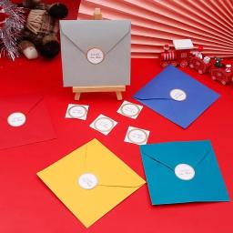 Presente de Natal cartão dobrado conjunto com adesivos, cartão tridimensional, criatividade, deixar a palavra, cartão Festival - Image 4