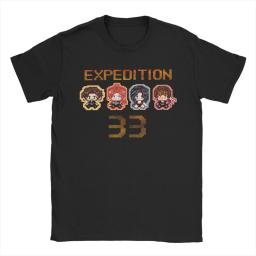 Clair Obscur Expedition 33 Gustav Maelle Lune Sciel Camisetas Vintage 100% Algodão Camisetas Pescoço Redondo Manga Curta Camisetas Roupas - Image 1