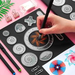 Spirograph Drawing Toys Set, Engrenagens Interligadas, Rodas, Acessórios de Pintura, Brinquedo Educativo Criativo - Image 2
