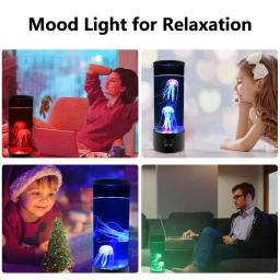 Medusa lâmpada led night light mudança de cor controle remoto luzes decoração casa aquário presente aniversário para crianças carregamento usb - Image 2