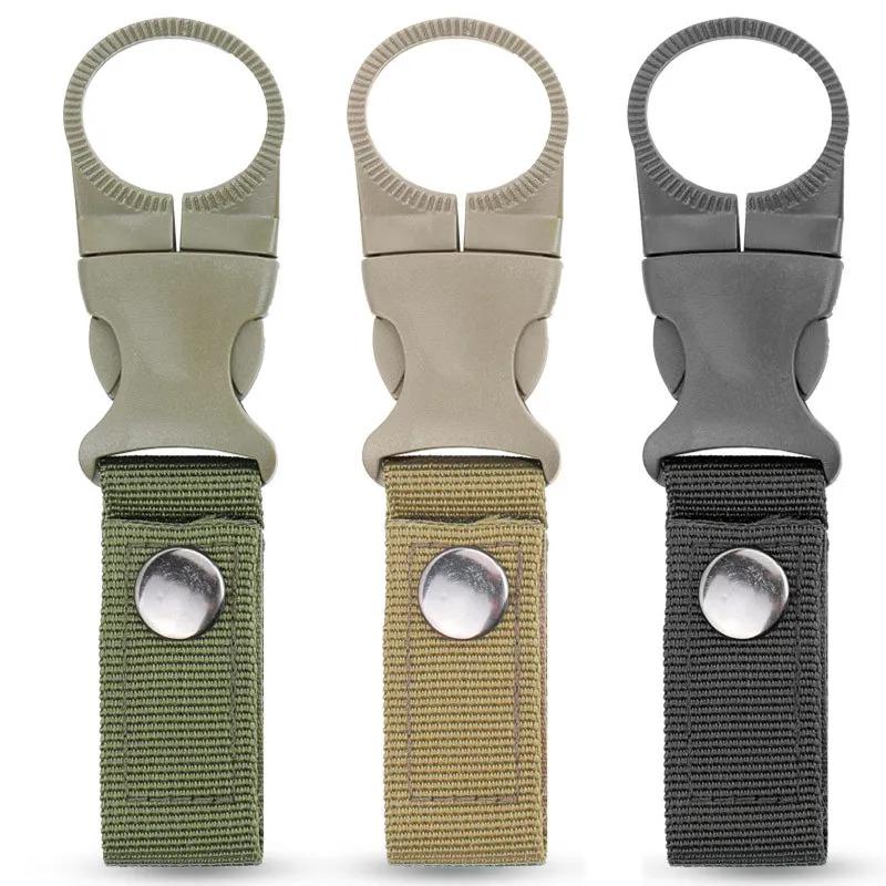 3 pçs garrafas de água fivela conjunto ao ar livre correias de náilon tático garrafa de água gancho mochila cabide cinto suporte garrafa de água clipe - Image 1