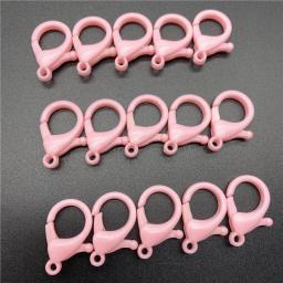 Colorido plástico lagosta fecho ganchos, conectores finais para fazer jóias, DIY acessórios em cadeia, 26mm, 10pcs por lote - Image 6