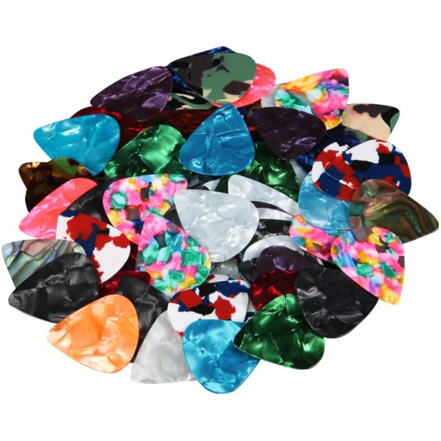 Conjunto de 10 Palhetas Coloridas para Guitarra Elétrica, Acústica e Baixo