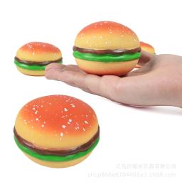 Hambúrguer bola de estresse brinquedos mole estresse ansiedade alívio descompressão brinquedo sensorial hambúrguer beliscar biscoitos brinquedo para crianças - Image 5