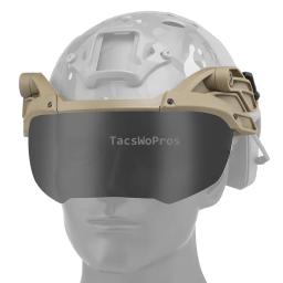 Windproof Tactical Flip Up Goggles, Capacete Flip Up Óculos, Caça, Tiro, Esportes, Óculos de proteção, Airsoft, Paintball - Image 2