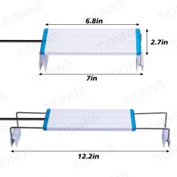 Super Slim LED Iluminação do aquário, RGB Aquatic Plant Light, extensível clipe impermeável para aquário, luzes coloridas, 18-58cm, 90-260V - Image 5