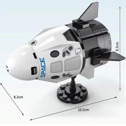 Blocos de construção do modelo de foguete tripulado para crianças, Mini Aviação, Espaço, Estação Aeroespacial, Tijolos, City Construction Toys - Image 3