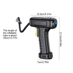 Compressor de ar portátil portátil, sem fio ou com fio, bomba inflável, insuflador de pneus, digital para carro, bicicleta, bolas, 120W, novo - Image 6