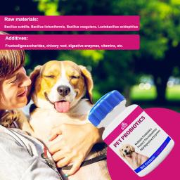 Suplementos Probióticos para Animais de Estimação, Cães e Gatos, Regular a Flora Intestinal, Aumentar a Imunidade, 180 Comprimidos - Image 4