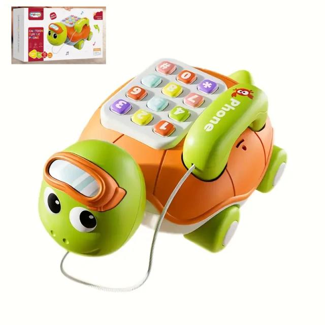 Tartaruga Musical Rastejante Brinquedo Educativo para Bebê com Luzes e Música
