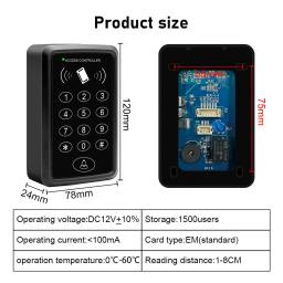 Cartão RFID Access Control System, 125kHz, Portão eletrônico Opener, Garagem Digital Keypad, Ímã elétrico, Smart Door Lock Keyboard - Image 5