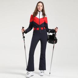 Fatos de esqui para neve GSOU para mulheres, à prova de vento, grossos, esportivos, snowboard, conjuntos de peça única, impermeáveis, macacões de esqui, isolamento - Image 3
