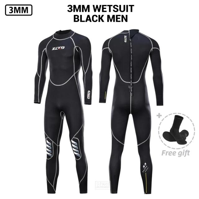 Roupa de Mergulho Neoprene Masculina 3mm para Surf, Subaquática e Kitesurf - Terno Ideal para Pesca e Natação
