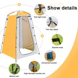 Barraca Pop Up Portátil Do Chuveiro, Revestimento De Proteção UV, Abrigos Instantâneos, Acampamento Ao Ar Livre, Banheiro, Vestiário, Tenda Do Toalete - Image 6