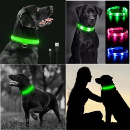 Coleiras Luminosas LED para Animais de Estimação, Carregamento USB, Recarregável, Pingente, Flash, Luz Noturna, Colar Cães de Segurança, Acessórios Pet - Image 4