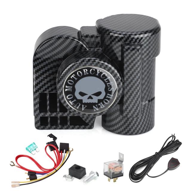 Chifre de Caracol Poderoso e Compacto de 150DB para Carros, Iates e Motocicletas Harley com Tom Duplo de 12V