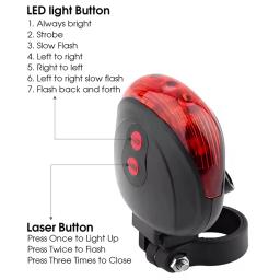 Impermeável levou luz traseira para bicicleta, iluminação led, flash, segurança, aviso, ciclismo, mtb acessórios - Image 5