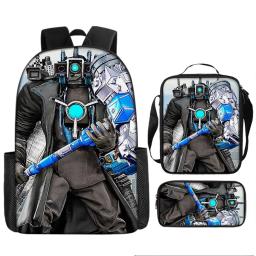 Skibidi-Mochila Anime Infantil, Bolsa escolar para adolescentes, Bolsa de escola dos desenhos animados, Presentes, 2024 - Image 1