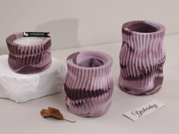 Silicone Rodada Stripe Vela Jar Moldes, DIY Cimento Gesso Caixa De Armazenamento, Molde De Cerâmica, Arte Concreta, Suprimentos Decoração, Garrafa, Decoração - Image 3