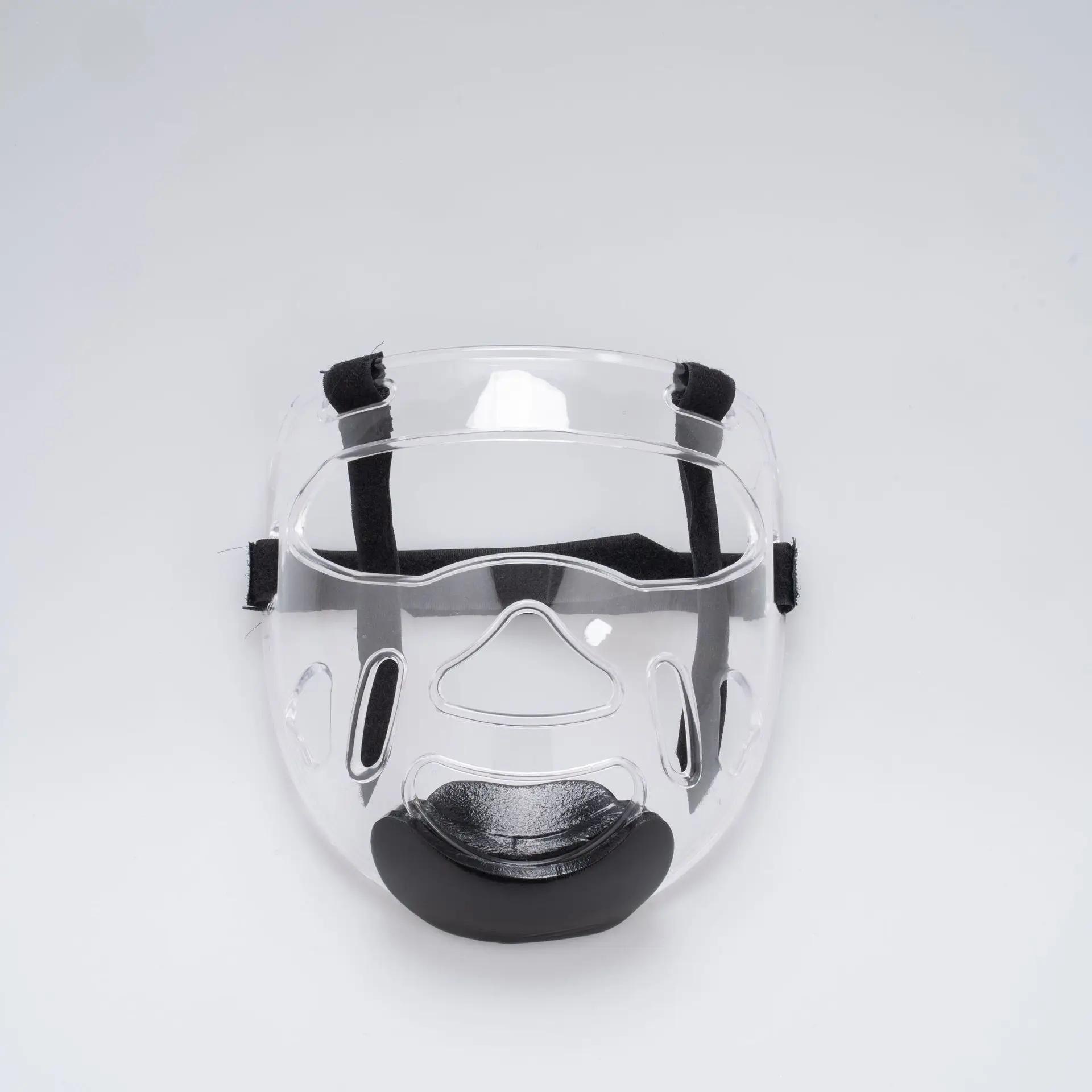 Taekwondo máscara removível proteção facial transparente engrossado máscara capacete de formação protetora viseira kung fu artes marciais - Image 1