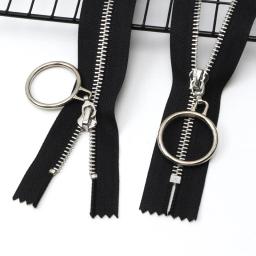 Metal Auto Bloqueio Zíperes para Costura, Open e Close-End, Jaquetas e Vestuário, Acessórios de vestuário, DIY, 50-80cm, 5 #, 2PCs - Image 2