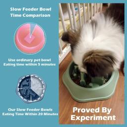Alimentador de animal de estimação não asfixiante, Tigela antiderrapante, Grande capacidade para cão e gato, Alimentação lenta, Pet Supply, Alívio da ansiedade - Image 3