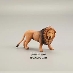 Leão estatueta brinquedo animais figuras leonet leoa selva estatuetas animais selvagens figura de ação crianças brinquedo brinquedos de plástico crianças presentes - Image 3
