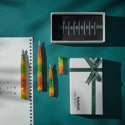 Tramol-Exquisite Esmalte Colorido Caneta-tinteiro Acrílica, Nib Alemão para Negócios, Escritório, Escrita Escolar, Presente com Cartucho de Tinta 8Pcs - Image 4