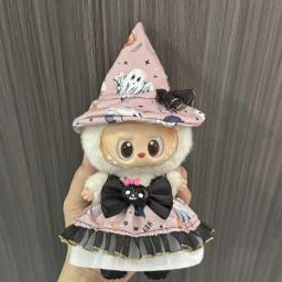 Halloween abóbora bruxa chapéu conjunto festivo bonito para 17cm labubu boneca ropa festa traje boneca roupas presente - Image 6