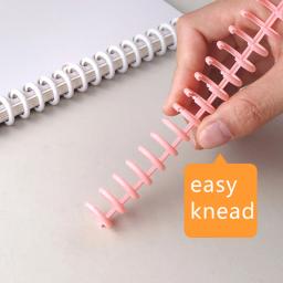 Anel de encadernação de plástico com anéis espirais de mola Anéis de folhas soltas, Binder Strip, DIY para papel A4, papelaria para notebook, 30 furos, 12mm, 22mm - Image 3