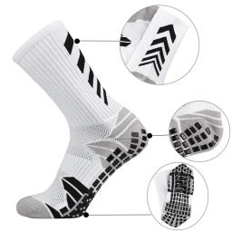 Meias de futebol antiderrapante com salto X para homens, meias esportivas, futebol e basquete, homens e mulheres, 38-45, 3 pares - Image 3