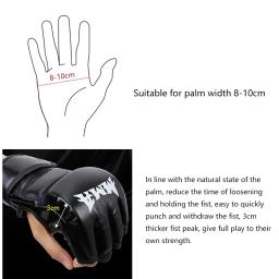 Luvas Profissionais De Treinamento De Boxe Para Adultos, Almofada De Couro Metade Do Dedo, Sanda Boxe, UFC Sandbag Knuckles - Image 5