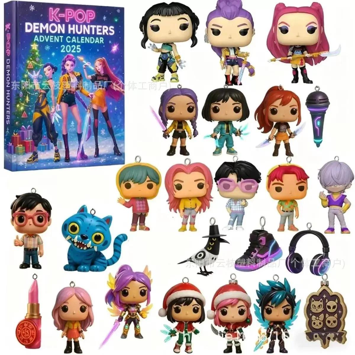 Kpop Demon Hunters 2025 Calendário do Advento Na Moda Caixa Cega Brinquedos Figuras Colecionáveis Personagem Surpresa Escondido em Cada Caixa - Image 1
