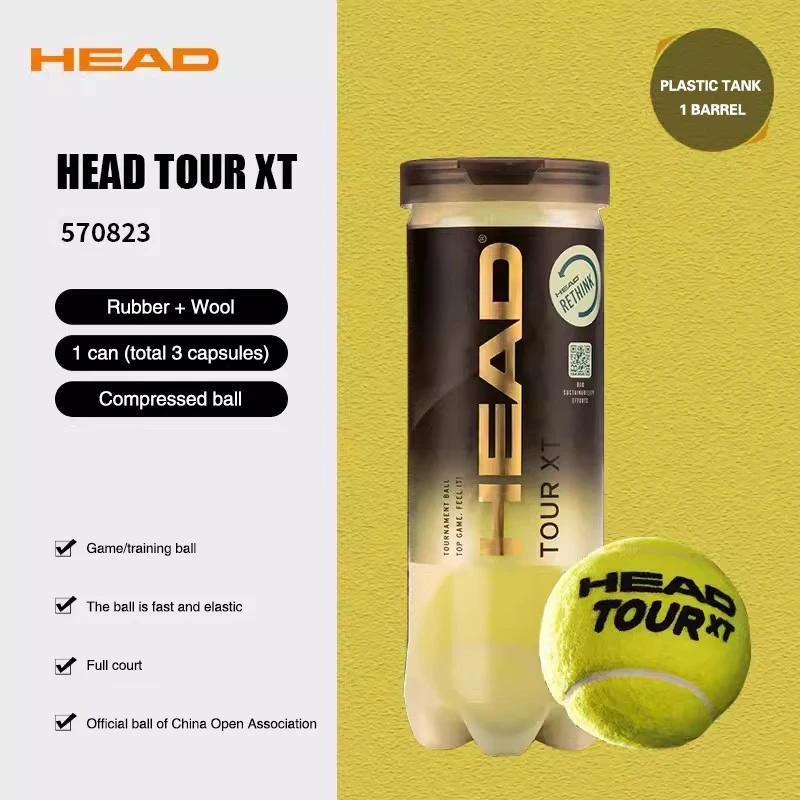 Cabeça-Bolas De Tênis De Resistência Elástica Alta, TOUR XT, Treinamento De Competição Profissional, Bola De Tênis, 3 Pcs Per Can - Image 1