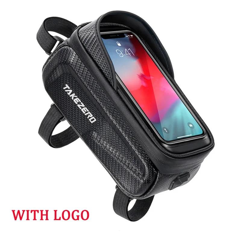 Bicicleta Saco Impermeável Touch Screen Ciclismo Saco Top Front Tube Frame Bag Road Bike Phone Mount Bag Phone Case Acessórios para bicicletas - Image 1