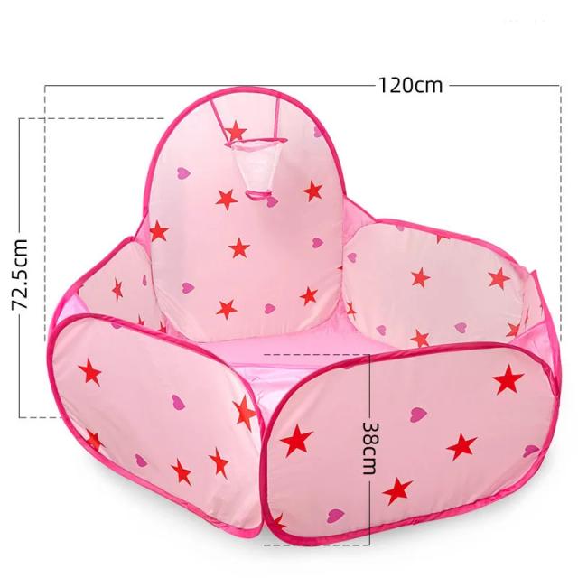 Tenda Bola Piscina Infantil Dobrável com Cesta Esporte 120cm