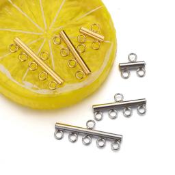 20 pçs de aço inoxidável colar pulseira camada fechos pingente gota conector fiança conectores diy para jóias que fazem suprimentos - Image 6