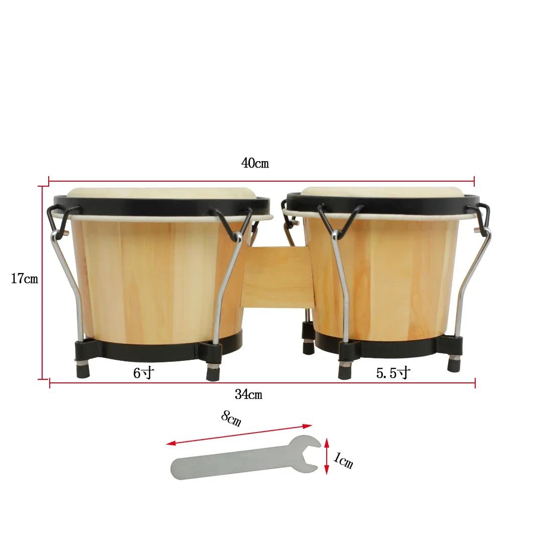 SLADE-Tambor Cubano Instrumento de Percussão, Tambor Portátil, Madeira Sólida, Tambor Duplo, Africano, Estilo Jazz, Música, Bongo, Tamborim - Image 1